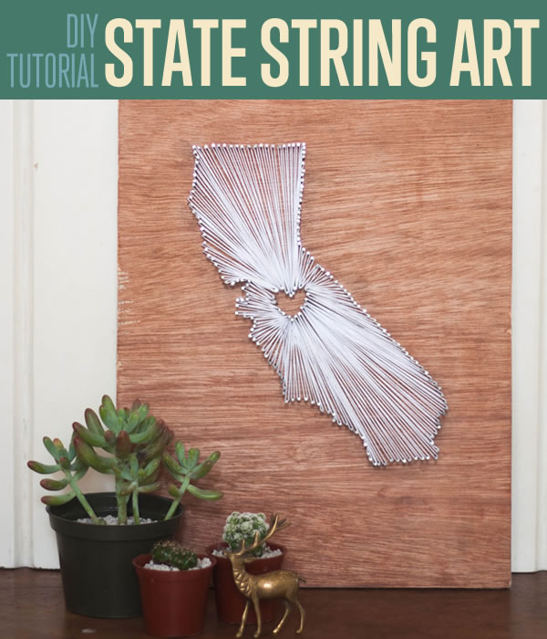 DIY State String Art. Get the steps 