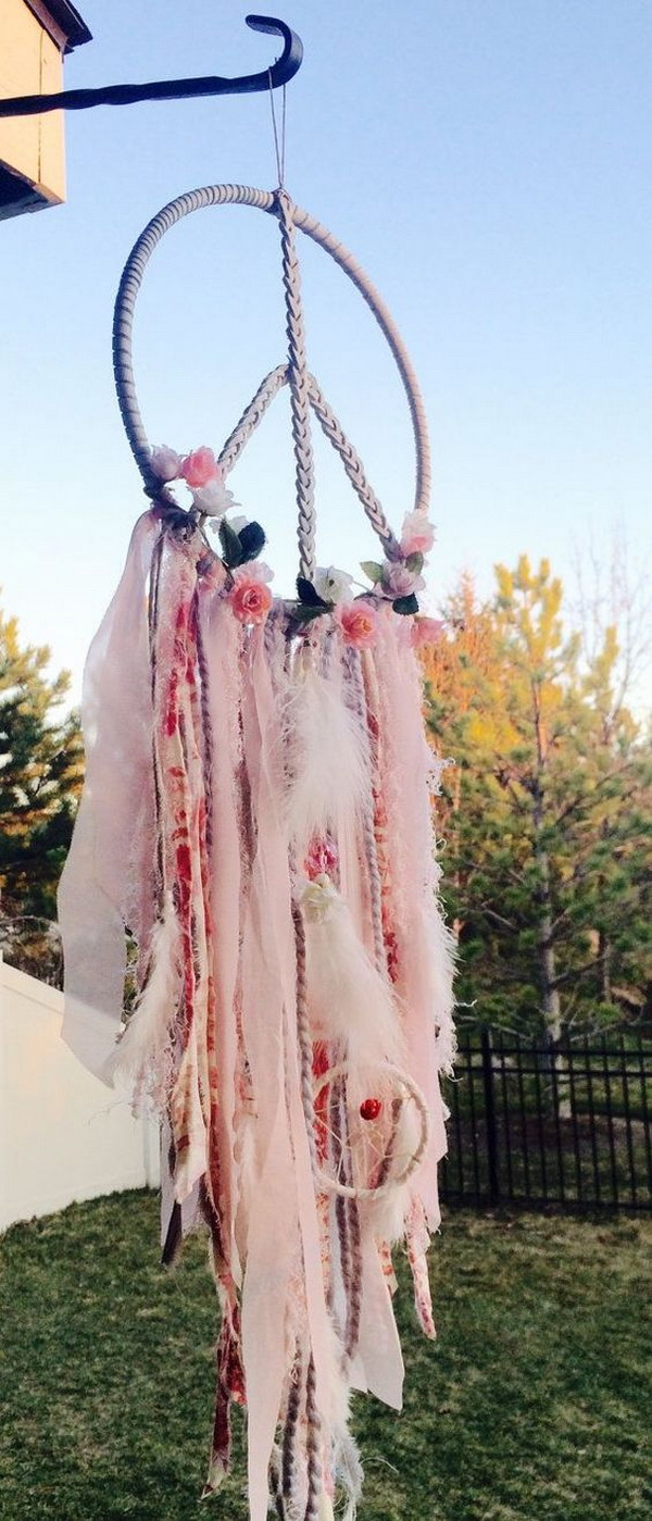 Beautiful Blush Pink Dream Catcher . 