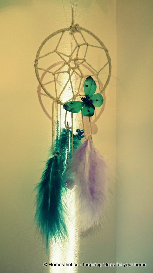 DIY Butterfly Dream Catcher Tutorial . 