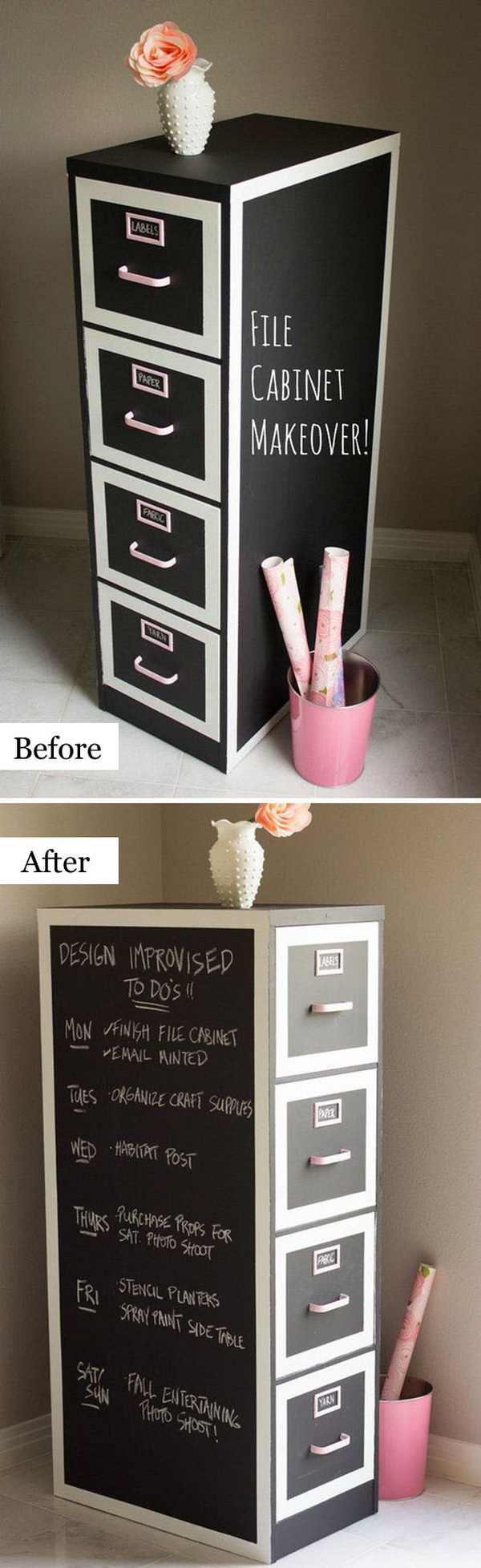 File Cabinet Makeover. 