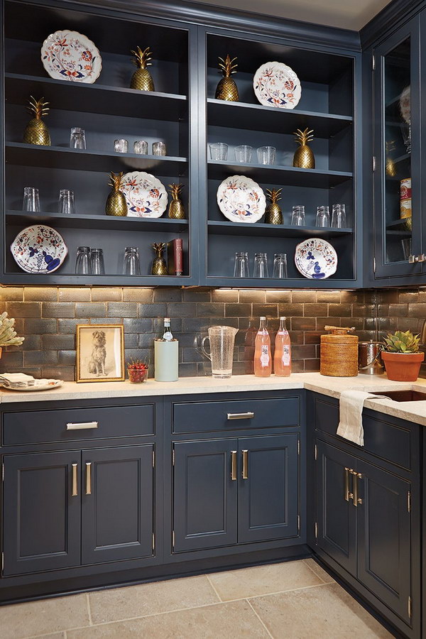 blue colour kitchen cabinets        <h3 class=