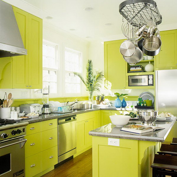 Lime Green Kitchen Cabinets Interiors By Color 2 Interior