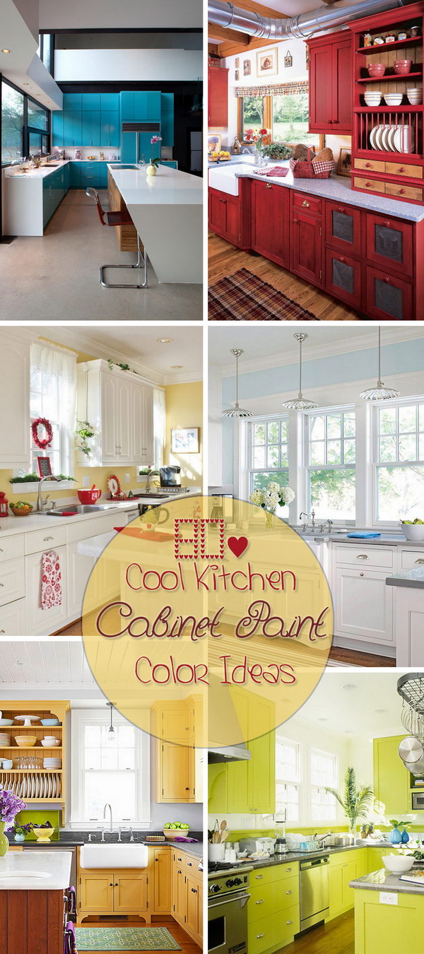 80 Cool Kitchen Cabinet Paint Color Ideas