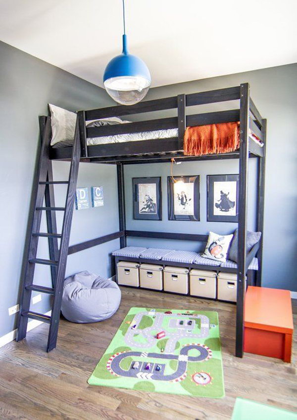 bunk beds with storage for small rooms