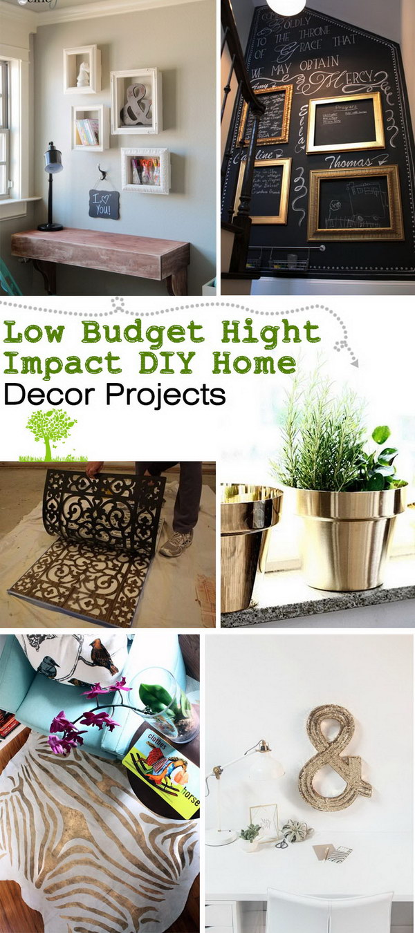  Low  Budget  Hight Impact DIY Home Decor  Projects