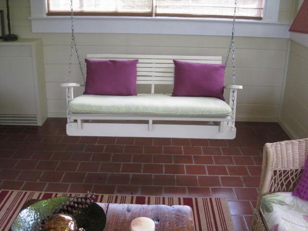  DIY Pallet Swing Chair. See more details 