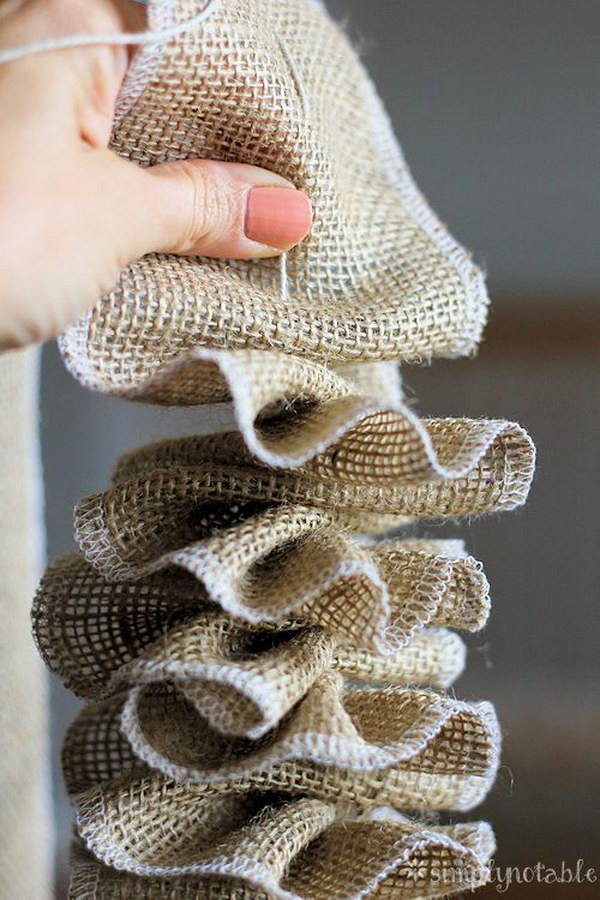 Ruffled Burlap Garland. 