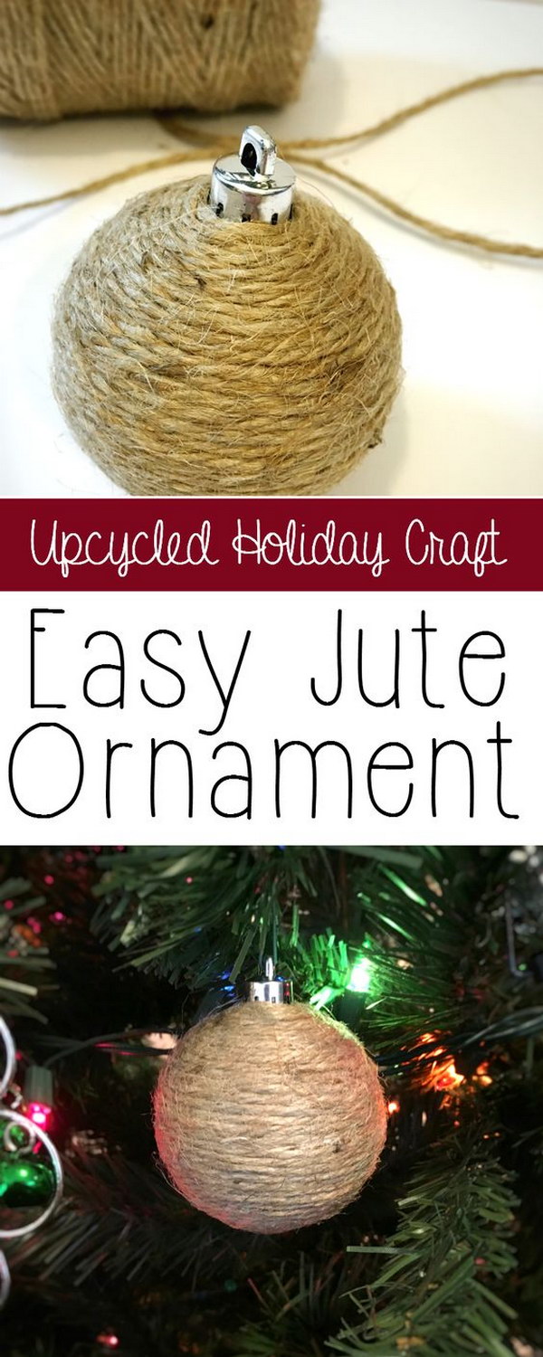 Revamp Your Christmas Decor With Beautiful, Rustic Homemade Jute Ornaments. 