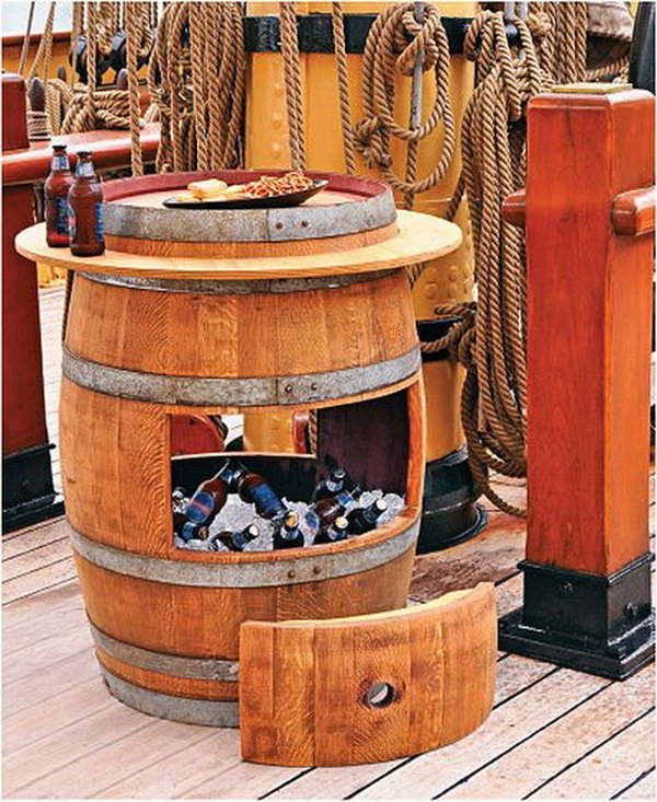 DIY Wine Barrel Cooler. 