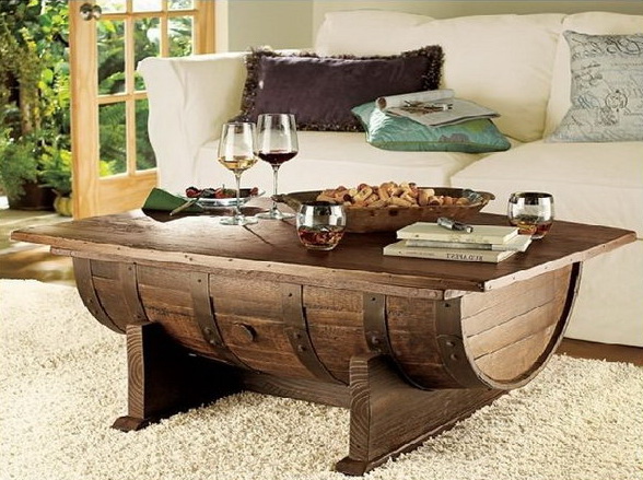 Wine Barrel Coffee Table. 