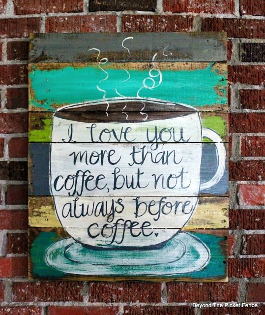 Pallet Sign Made By Coffee Lovers. 