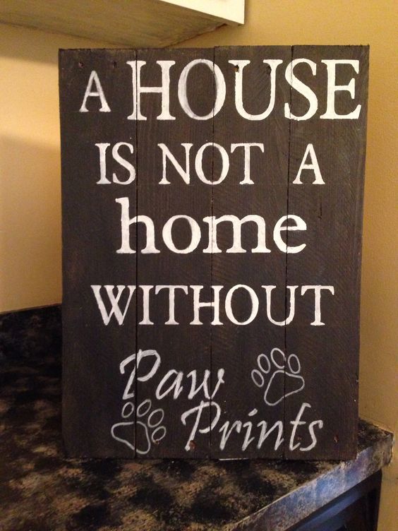 A House Is Not A Home Without Paw Prints. 