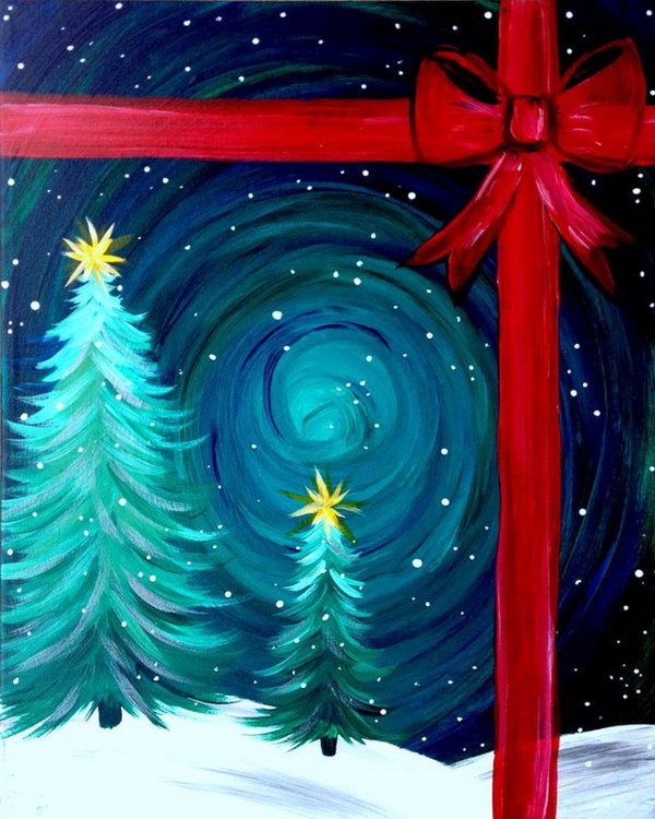 20+ Stunning Christmas Canvas Paintings