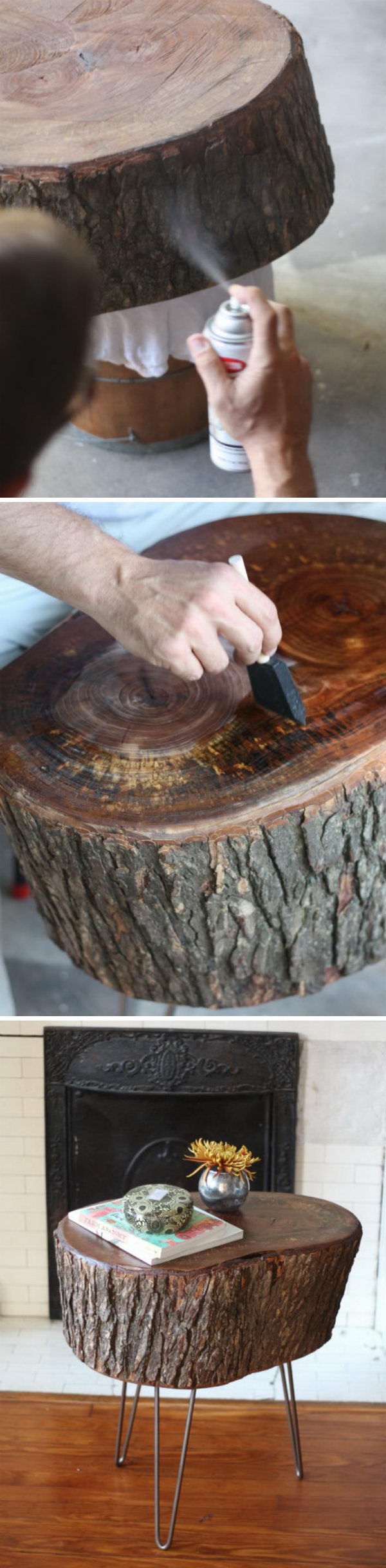 20 Cool Tree Stump and Log DIY Projects