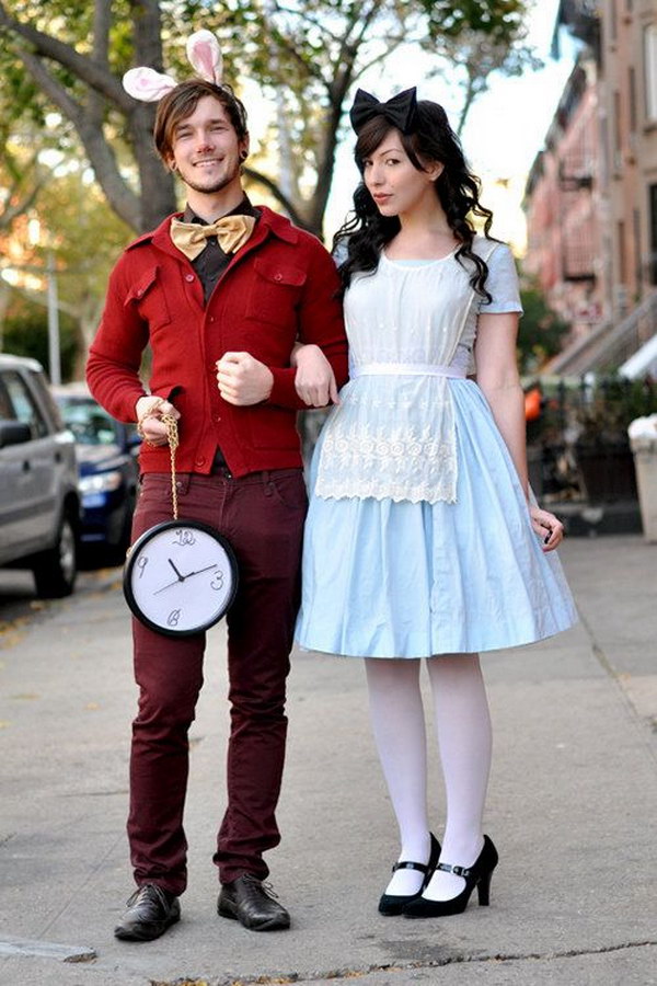 Alice in Wonderland Couple Costume. 